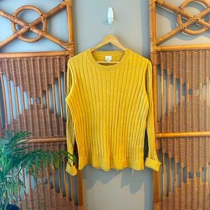 Target A New Day Yellow Cable Knit Crew Neck Sweater